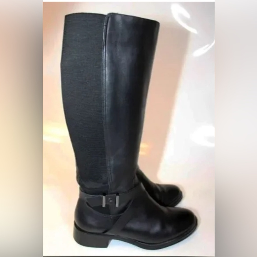 Andre Assous Waterproof Genuine Leather Black Over the Knee Boots, Sz 40